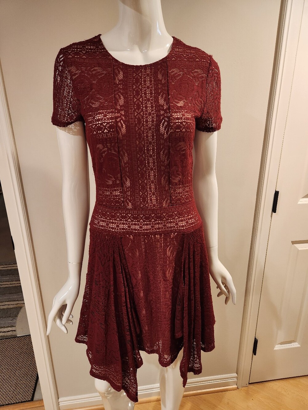 BCBG Maxazria Burgundy Lace Aileen Dress